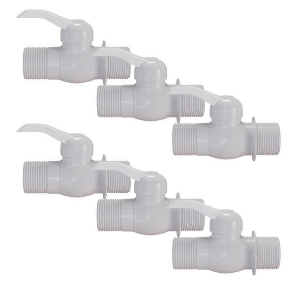 Kit 6 Registro Esfera Engate Rosca Externa Pvc 1/2'' Estrela