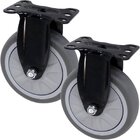 Kit 6 Rodinhas Roda Rodizio Reforçado Anti Risco De 125x32mm