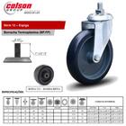 Kit 6 Rodízios Anti Risco Móveis 5" 128mm 450kg Sem Freio - C