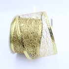 Kit 6 Rolo Fita Aramada Dourada Gliter Decoração Natal 2,5m