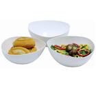 Kit 6 Saladeiras Triangulares 2,5l Tigela De Plástico Branca