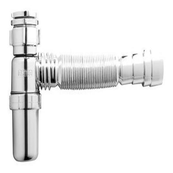 Kit 6 Sifão Copo Sanfonado Cromado Astra