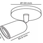Kit 6 Spot Base Direcionável 7w 6500k Preto Bivolt Branco Frio