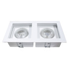 kit 6 Spot Duplo Embutir Recuado Flat Direcionável + 12 Led P