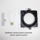 kit 6 Spot Embutir Recuado Conecta Bella Iluminação Preto e B