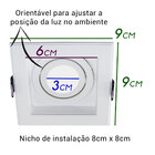 kit 6 Spot Recuado Embutir Conecta Bella Iluminação Gu10 Mr11