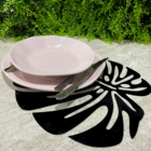 Kit 6 Supla Mesa Posta Eva Jogo Americano Sala Folha Adão Coz