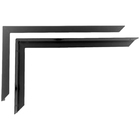 Kit 6 Suporte Mão Francesa Reforçada 40cm Preto