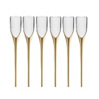 Kit 6 Taças Beach 210ml Dourada Boccatti Espumante Na Areia