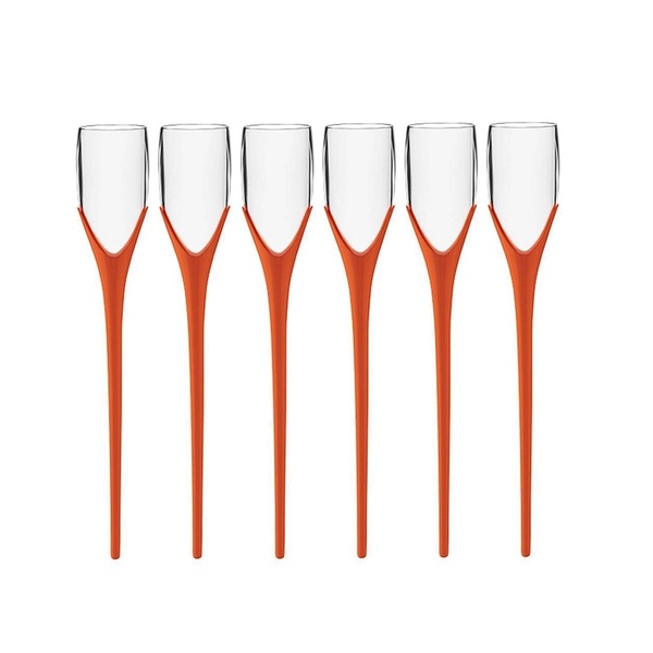 Kit 6 Taças Beach 210ml Laranja Boccatti Espumante Na Areia