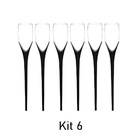 Kit 6 Taças Beach 210ml Preta Boccatti Espumante Na Areia