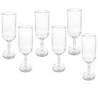 Kit 6 Taças Champagne 150ml Transparentes Acrilico