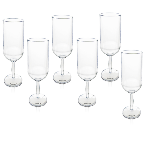 Kit 6 Taças Champagne 150ml Transparentes Acrilico