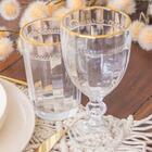 Kit 6 Taças Cristal 330ml Fio De Ouro Imperial Lyor Avulsa Se