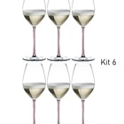 Kit 6 Taças De Champagne Fatto A Mano Haste Colorida Riedel R