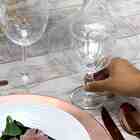 Kit 6 Taças Suco Água Chá Vidro Faces Transparente 300ml