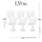 Kit 6 Taças Suco Água Chá Vidro Faces Transparente 300ml