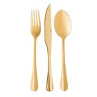 Kit 6 Talheres Para 2 Pessoas De Aço Inox Positano Dourado