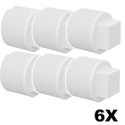 Kit 6 Tampão Plug Pvc Roscável 1.1/2" Branco (50mm) Tigre