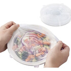 Kit 6 Tampas Silicone Panela Pote Universal Flexível Lavável