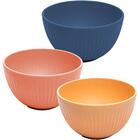 Kit 6 Tigelas Bowls Bambu Plástico Sortidos 12x6cm Stripes L