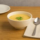 Kit 6 Tigelas Cumbuca Bowl Porcelana Clean Branca 350ml 16cm