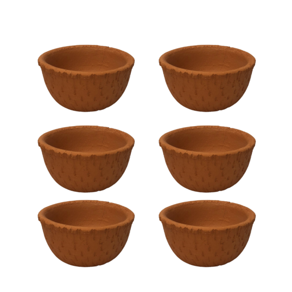 Kit 6 Tigelinha Vaso De Barro Cerâmica Para Plantas Jardim