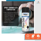 Kit 6 Tinta Spray Alta Temperatura Super Color Preto Brilhant