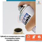 Kit 6 Tinta Spray Alta Temperatura Super Color Preto Brilhant