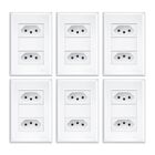 Kit 6 Tomada Dupla 20a/250v Com Placa 4x2 Fame Evidence