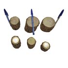 Kit 6 Toquinhos De Madeira Rústica Arte E Decor. Veja Descr.