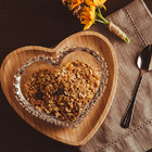 Kit 6 Travessas Coração Bambu 12,5cm