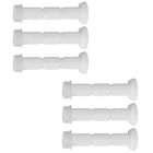 Kit 6 Tubo Ligação Flexível Canopla P/ Vaso Sanitário Branco