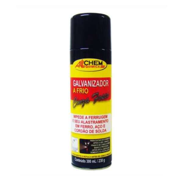 Kit 6 Un Galvanizador A Frio Cinza Aerossol Allchem 300ml