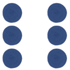 Kit 6 Un Jogo Lugar Americano Redondo Azul 38cm Feito À Mão D