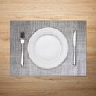 Kit 6 un Jogo Lugar Americano Retangular Cinza 45 (l) X 30 (a