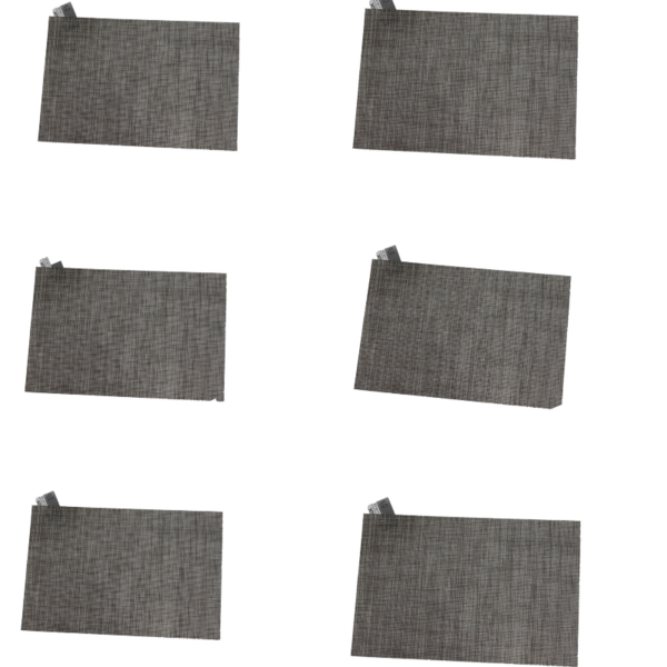 Kit 6 un Jogo Lugar Americano Retangular Cinza 45 (l) X 30 (a