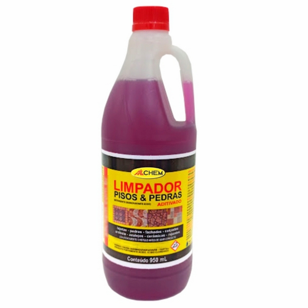 Kit 6 Un Limpador Pisos E Pedras Aditivado Allchem 950ml