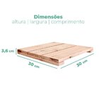 Kit 6 Unidades Decks De Madeira Modular 30x30 Cm Sacada E Var