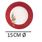 Kit 6 Unidades Pratos Para Sobremesa Redondo De Melamina Com