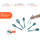 Kit 6 Utensílios De Cozinha De Silicone Completo Multiuso - O