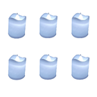 Kit 6 Velas Eletrônicas Com Pilhas Modelo Branco Led