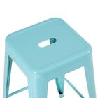 Kit - 6 X Banquetas Altas Iron Tolix - 76 Cm - Azul Tiffany