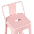 Kit - 6 X Banquetas Altas Iron Tolix Com Encosto - Industrial