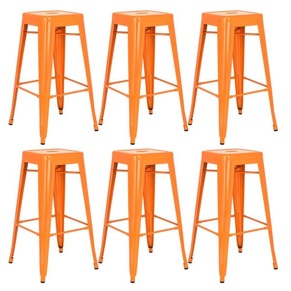 Kit - 6 X Banquetas Altas Iron Tolix - Industrial - Vintage -