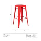 Kit - 6 X Banquetas Altas Iron Tolix - Industrial - Vintage -