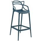 Kit - 6 X Banquetas Altas Masters Allegra - Azul Petróleo