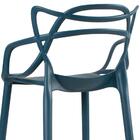 Kit - 6 X Banquetas Altas Masters Allegra - Azul Petróleo