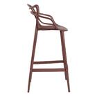 Kit - 6 X Banquetas Altas Masters Allegra - Marrom