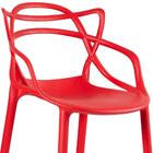 Kit - 6 X Banquetas Altas Masters Allegra - Vermelho